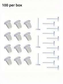 透明隐形塑料睡眠耳塞，无需摘取，防堵塞耳洞，耳钉，耳软骨耳环 - 彩色 - 查看 6