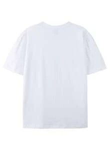 Disney Officially Licensed Graphic T Shirts 100 Percent Cotton Disney Shirt, Lilo & Stitch Surfing T-Shirt, Unisex, 220g, Retro Distressed, Cartoon Print, Casual Tee - 白色 - 查看 2