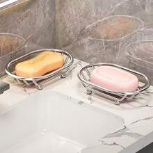 1 Khay đựng xà phòng sáng tạo, khay xà phòng hình bầu dục có lỗ thoát nước, giá đựng xà phòng phòng tắm, chất liệu thép không gỉ dày dặn, phụ kiện phòng tắm - Nhiều màu - Xem 11