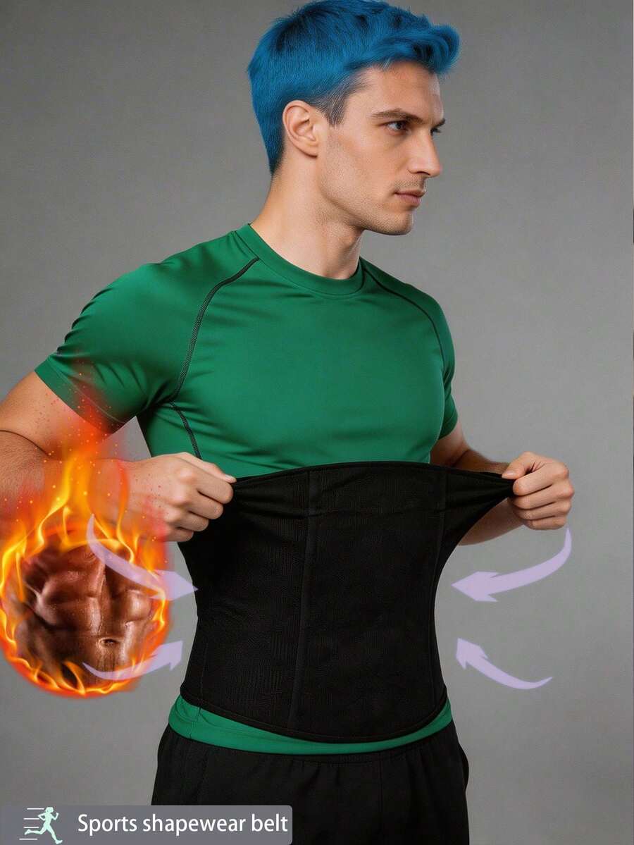 男女通用塑身腰带，亲肤透气，双层无缝设计，钢带包裹支撑，男女通用塑身腰带 - 彩色 - 查看 1