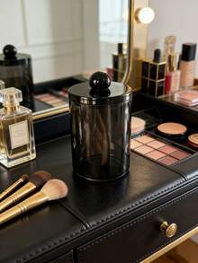 1/2/3/4pcs Cotton Pad Holder, 10oz Cotton Swab Jar Transparent Storage Box, Bathroom Organizer Dispenser - Multicolor - View 12