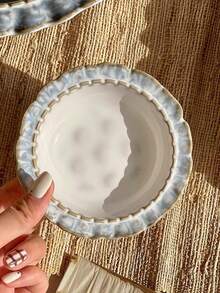 1pc French Retro Tableware Set, Minimalist High-End Dinner Soup Rice Bowls & Coffee Cups, Luxury Household Plates, Romantic French Charm, Delicate Compact Proper Size, Practical & Aesthetic Elegant Home Dining - Multicolor - View 15