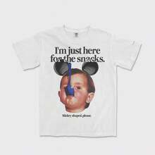 Must HaveI'm Just Here For The Snacks T-Shirt, Fast Past, Funny Magic Kingdom Graphic Tee, Shape Unisex Shirt - 白色 - 查看 1