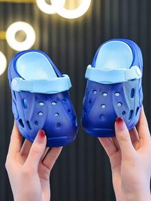 Kids Summer Sandals, New Boys & Girls Student Lightweight Non-Slip Beach & Indoor Slippers - Blue - View 5