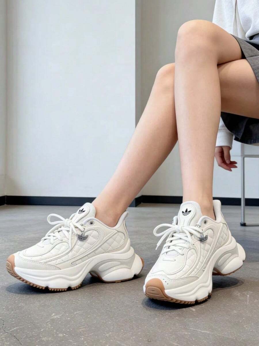 Adidas Originals ODS TN Leather Comfortable Fit Casual Chunk Shoes Women's Off-White - Off White - View 1