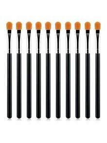 RANCAI 10pcs Eye Shadow Brushes, Fiber Hair Concealer Brush, Eye Makeup Blending Brush, Single Portable Cosmetic Tool - Multicolor - View 10