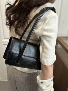 2026新款优雅日常风现代简约时尚多功能女士单肩包 - 黑色 - 查看 4