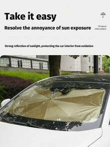 Stay Cool And Protected With 1pc Car Sunshade For Summer - Multicolor - View 8