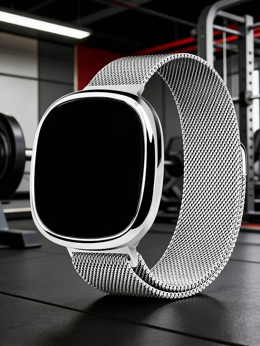 Men's Sports Bracelet, Magnetic Silver Electronic Watch Suitable For Daily Wear - Silver - View 1