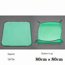 39.5" X 39.5" Foldable Gardening Mat, Plant Repelling Mat, Gardening Kneeling Mat, Waterproof Thickened PE Mat, Stain Resistant, Indoor Plant Repotting Mat, Waterproof Succulent Potting Mat, Foldable Reusable Soil Changing Mat Gardening Grow Mat - Gift For Plant Lovers, Picnic Mat, Table Mat - A - View 10