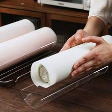 1pc Clear Acrylic Cake Roll Shaper, U Shape Swiss Roll Cake Mold Long Roll Dessert Making Tool For Baking, Semi-Circular Cake Mold Holder - Multicolor - View 2