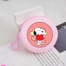 1 ví đựng tiền xu hình Snoopy, ví tròn hình chú chó hoạt hình, ví mini cầm tay, ví đựng chìa khóa dễ thương, quà tặng sinh nhật vui nhộn theo chủ đề anime (Kiểu ngẫu nhiên) - Nhiều màu - Xem 8