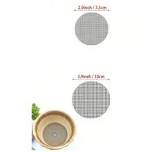 20/50片装花盆排水孔网垫，圆形排水孔筛网防止土壤流失，植物排水筛网垫圈，盆景盆底网格垫，园艺用品 - A - 查看 2