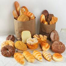 Mô hình bánh mì baguette giả trông như thật, chất liệu PU, thích hợp làm quà tặng sinh nhật/Giáng sinh/Lễ Phục sinh, món quà hoàn hảo. - Nhiều màu - Xem 3