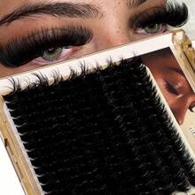 120D/100D/80D/60D/50D/40D/30D Soft & Fluffy Eyelash Cluster Set, Thick Eyelash Extension, Individual Lashes, Faux Mink Lash Cluster, D+ Curled, 10MM/12MM/14MM/16MM/18MM Eyelash Extension, Thick Eyelash Extension, Eyelash Cluster, DIY Makeup (200/180/140pcs/Box) Eyelash Cluster, Eyelash Cluster, Individual Lashes, Eyelashes, False Eyelashes - D+ - View 6
