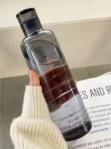 1个大容量塑料水瓶，带时间刻度，便携式防漏运动水瓶，高品质饮料/果汁杯，INS风格，大容量透明简约水杯，便携式时尚饮水杯，防漏简约水杯，运动水瓶，适合健身、跑步和户外活动，女性适用，露营，适合居家、办公、学校、旅行、度假等各种场合，女士礼物，男士礼物，家庭礼物 - 彩色 - 查看 7