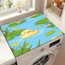 1pc Soft Lavender Tulip Sky Dream Pattern, Warm Family Atmosphere, Diatomite, Non-Slip, Suitable For Washing Machine Cover Pad, Dryer Cover Pad, Coffee Machine Pad, Kitchen Countertop Pad, Multi-Purpose Household Mat - Ducklings Swimming Among the Lotus Leaves - View 16