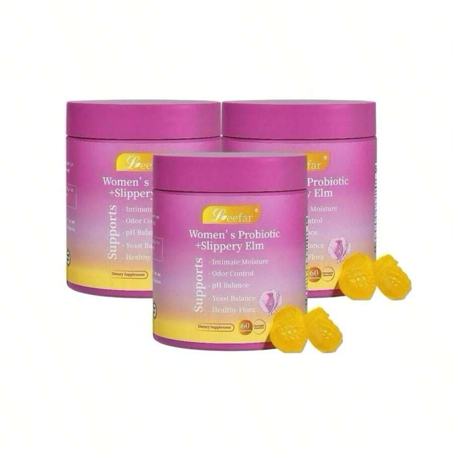 3 Pack Women's Probiotic Gummies – Vaginal Health Support, PH Balance, Odor Control, Intimate Moisture Supplement, 180 Gummies Total - 390g - View 1