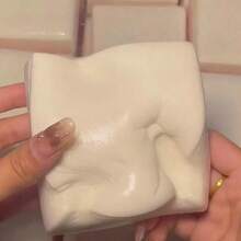 1个慢回弹双面草莓麻糬捏捏乐玩具 - 柔软有嚼劲，甜美口味，解压玩具，圣诞礼物，派对小礼品 - 彩色 - 查看 3