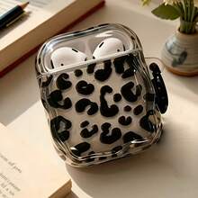 Funda para auriculares con estampado de guepardo y leopardo compatible con Pro 3, compatible con iPhone, funda para auriculares compatible con 1/2, nueva funda protectora para auriculares inalámbricos compatible con 3/Pro/Pro2, regalo para novio/novia - Gris - Ver 3