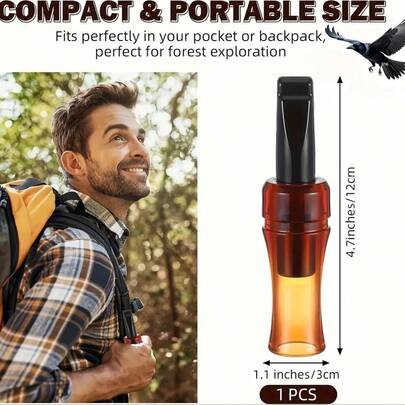 1pc Decoy Whistle, Realistic Crow Call Whistle, Outdoor Camping Hiking Survival Whistle