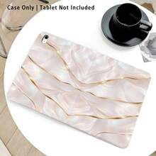 1 ốp lưng dạng gập bảo vệ máy tính bảng có khe cắm bút, họa tiết vân đá cẩm thạch lượn sóng bất đối xứng, tương thích với Honor Pad 8/9/10, Honor GT 11.5inch/X7/X8A/X9/X8Pro/X9Pro/V9/V8 Pro, MatePad SE 11inch/MatePad 11inch/11.5inch, MatePad Pro, Apple thế hệ thứ 10/11 2025 (A16), A9/A9+/A11/S11/S10 FE+, chức năng tự động tắt/mở màn hình, thích hợp làm quà tặng cho mùa tựu trường, ngày Valentine, quà tặng ngày lễ. - Nhiều màu - Xem 5