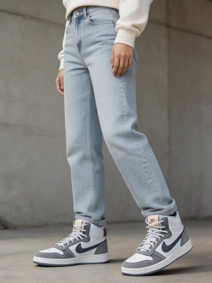 Nike Court Borough Mid Prem 復古百搭 中幫 板鞋 女款 灰藍粉 - 灰藍粉 - 查看 1