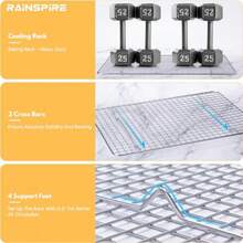 Rainspire - Estante de refrigeración de acero inoxidable estantes de refrigeración resistentes para cocinar y hornear estante de alambre  para horno estante para hornear para cocinar en - como en la foto - Ver 4