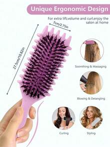 2026 Professional Curling Brush, Create Perfect Curls, Waves And Spirals, Anti-Frizz, Smooth And Easy To Style, Salon-Grade Styling - Multicolor - View 5