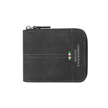 CarrKen 1pc New Vintage Stylish Multi-Function Zipper Wallet, Contrast Color Card Holder For Young Men And Students For Men Money Wallet Mini Wallet Purse Wallet Men Wallet Leather Small Wallet Travel Essential - Black - View 11
