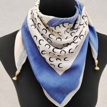 Pañuelo de Seda con Protección Solar para Verano, Regalo de Lujo Exquisito de Alta Gama, Nueva  de Moda Otoño 2024, Pañuelo Vintage Estampado con Cierre Magnético para Mujer, Calentador de Cuello, Pañuelo Cuadrado - flores rosas - Ver 25