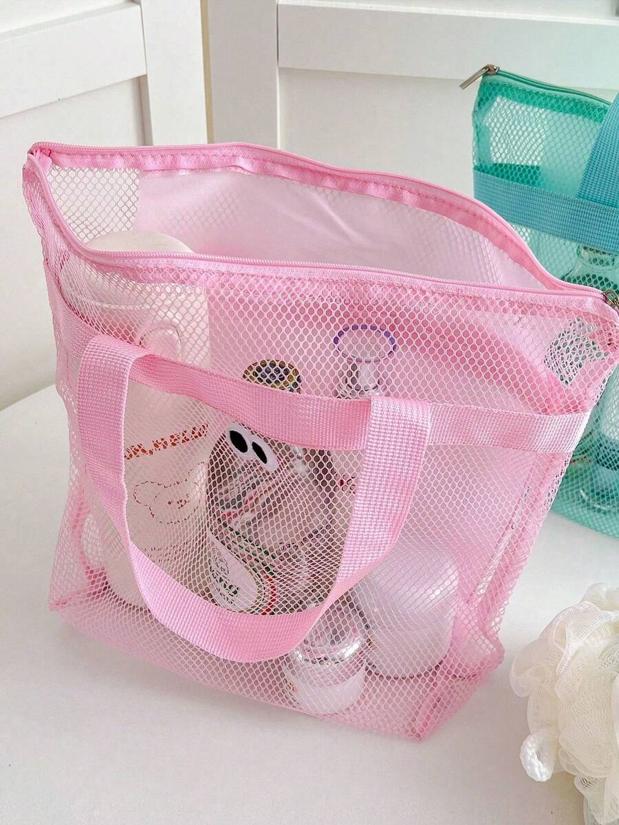 Túi lưới đựng đồ vệ sinh cá nhân khi đi du lịch, túi lưới đựng đồ vệ sinh cá nhân và mỹ phẩm hình mắt to hoạt hình, túi xách tay đựng quần áo và mỹ phẩm dung tích lớn tiện dụng. - Nhiều màu - Xem 1
