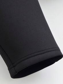 Spring/Autumn Solid Color Lightweight Zip-Up Jacket - Black - View 6