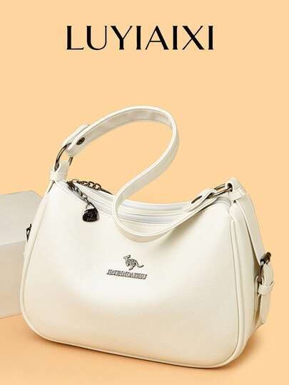 High-End Soft Leather Underarm Bag Large Capacity Commuter Women's Crossbody Bolsa Versatile Shoulder Bags For Daily Use