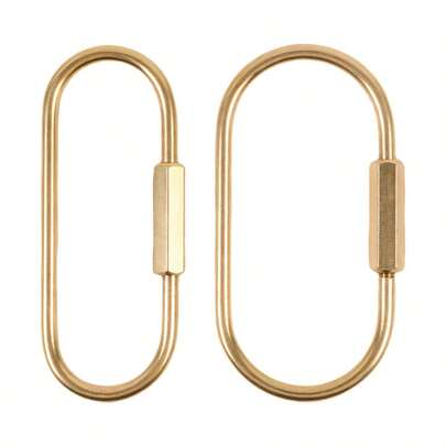 1 Stück Schlüsselanhänger mit Goldschraube, minimalistischer Stil Goldener Schlüsselanhänger Clip, unisex Karabiner Schlüsselring für Rucksack, Auto, Schule, Gothic Y2K