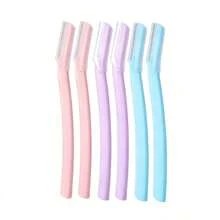3/12/24pcs Eyebrow Trimmer Knives Portable Face Razor Hair Remover Eye Brow Epilation Hair Removal Cutter Shaver Blades Makeup Tools - Multicolor - View 2