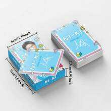 DAOUOFFROAD 明星系列照片卡迷你贴纸双面LOMO卡（60张小卡片+32张迷你贴纸），适合粉丝、生日礼物、剪贴簿制作 - 也适用于集换式卡牌游戏、粉丝周边产品，卡片设计生动 - 彩色 - 查看 10