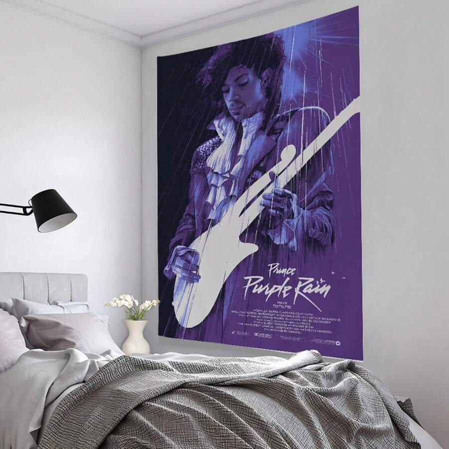 P-Princes Purple Rain Tapestry Bedroom Living Bar Garden Outdoor Microfiber Festival Decoration Background Art Banner - 多色 - 查看 1