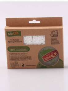 OKS 2块天然纤维素纤维洗碗海绵，100%纤维洗碗刷 - 2pcs - 查看 2