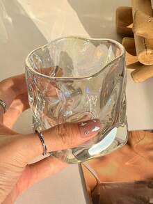 Cabin Kangaroo 1pc Asymmetrical Glass Cup, Unique High-End Household Water/Coffee/Milk Tumbler - Multicolor - View 6