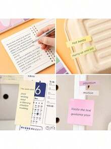 Bộ sổ tay đa năng 4 trong 1, bao gồm sổ tay có giấy ghi chú, thẻ chỉ mục và trang kẻ dòng, bìa chống thấm nước, thích hợp cho học tập và văn phòng. - A - Xem 7