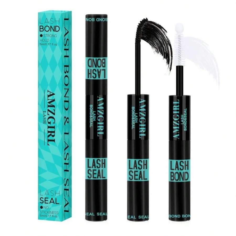 Lash Bond And Seal,Lash Glue For Eyelash Extensions,Eyelashes Clusters Lash Bond And Seal Waterproof 10ml,2 In 1 Eyelash Bond And Seal Long Lasting,Bond And Seal Lash Extensions Strong Hold - ColorA - 查看 1