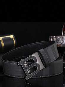 男士自动扣皮带，压花皮带，商务时尚风格，皮带长度可裁剪，随机图案裁剪。 - 彩色 - 查看 6