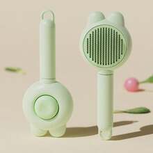 Cat Deshedding Brush, Bathing & Massage Cat Comb, Rabbit Brush For Removing Loose Hair, Knot Removing Cat Brush - Pink - View 4