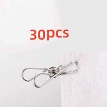 Stainless Steel Clips, Multi-Purpose Household Clothespins, Pants Clips, Snack Bag Sealing Clips, Durable Clothesline Clips - Silver - View 12