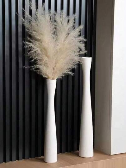 1pc Slender Vase Shaped Minimalist Vase, Suitable For Dried Flowers, Artificial Flowers, Tulips, Roses, Fresh Flowers, Can Be Used To Display Branches And Dried Flowers. Can Be Used As A Tall And Slim Decorative Vase, Placed Near Fireplace, Bedroom, Kitchen Or Living Room. Graduation Gift.