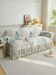 1 pièce Housse de canapé imprimée de fleurs en soie de lait, housse de canapé décorative élastique antidérapante pour canapé 1/2/3/4 places, résistante aux animaux de compagnie, colorée, convient pour le printemps, l'été, l'automne et l'hiver - Multicolore - Voir 6
