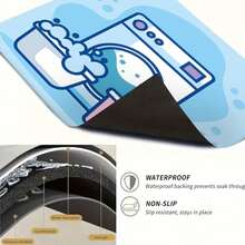 1片可爱猫咪图案硅胶垫，营造温馨家庭氛围，防滑，适用于洗衣机罩、烘干机罩、咖啡机垫、厨房台面垫，多功能家用垫 - 溫柔的家務詩 - 查看 10