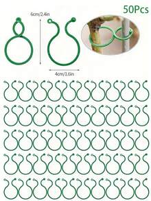 50pcs Multi-Size Plant Support Clips And Garden Trellis Connectors - Butterfly Shaped Clamps To Secure Stems, Durable Plastic Plant Clips For Climbing Vines, Roses, Tomatoes And Potted Plants, Easy Installation Reusable Gardening Accessories To Support Stems And Promote Healthy Plant Growth - Figure 8 Button - View 9