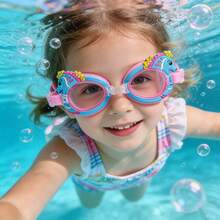 1pc Adjustable Strap Youth Swimming Goggles, Wide Frame High Definition Swim Goggles, Unisex - Multicolor - View 6